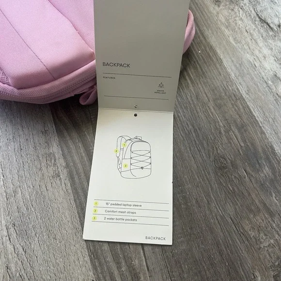 21L Sporty Backpack - All In Motion Pink: Water-Resistant, School Ready - Picture 4 of 6